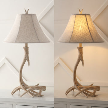 Antler 27.5" Rustic Resin LED Table Lamp - JONATHAN Y